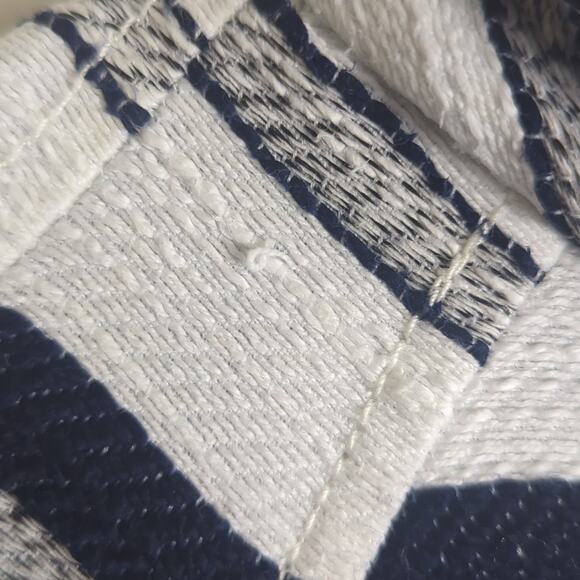 Oversized Breton Stripe Anorak Nautical Preppy Coat Jacket Women's XS - Picture 13 of 16